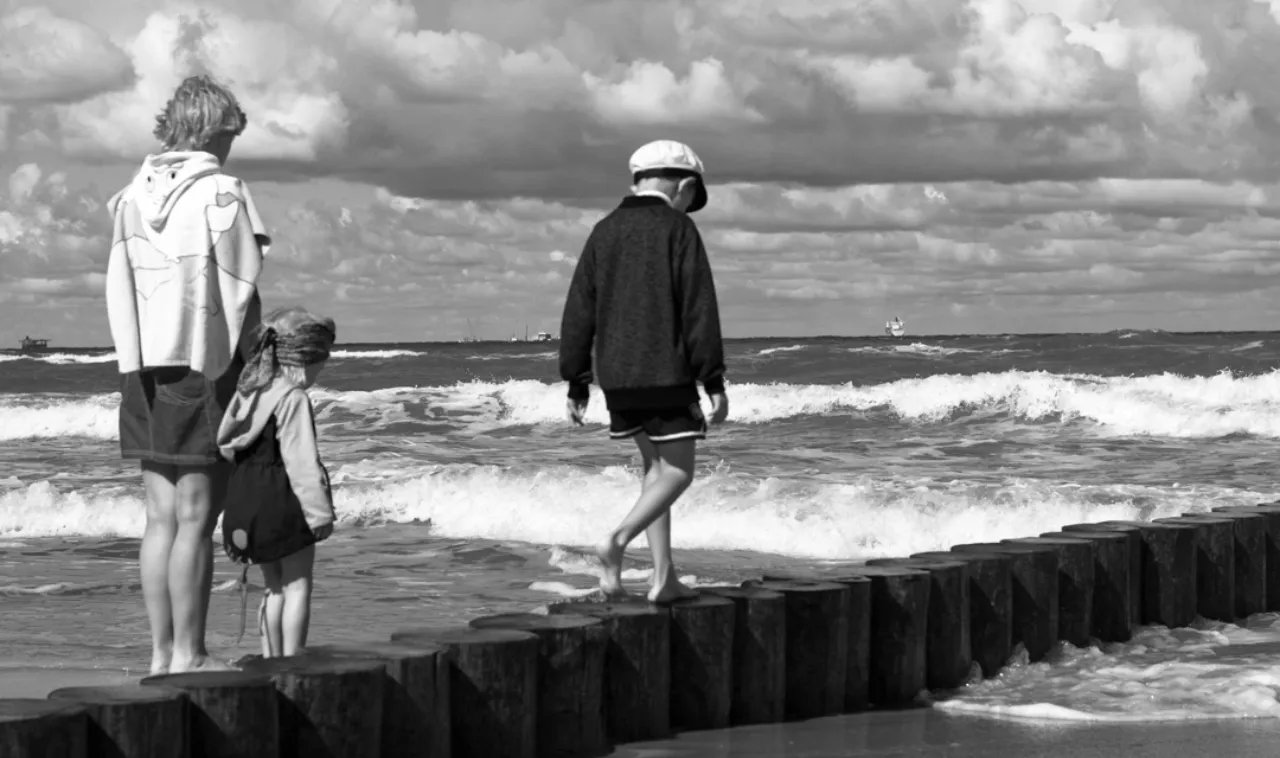 black and white photo