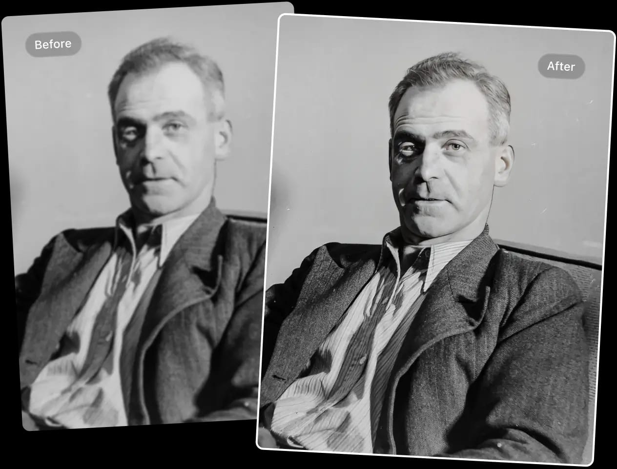 retouch old portrait